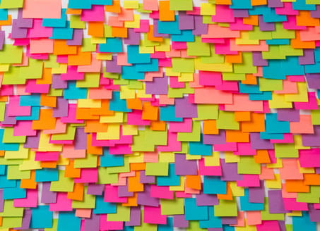 Coloured sticky notes